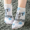 1 Paar Sneaker Socken Größe 33-40 Design Let it Snow - Cosey