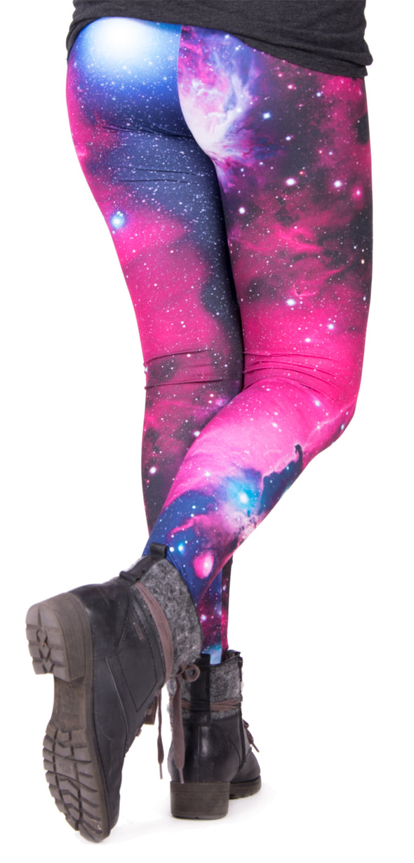 Dekor-Leggings im Design Galaxy Pink