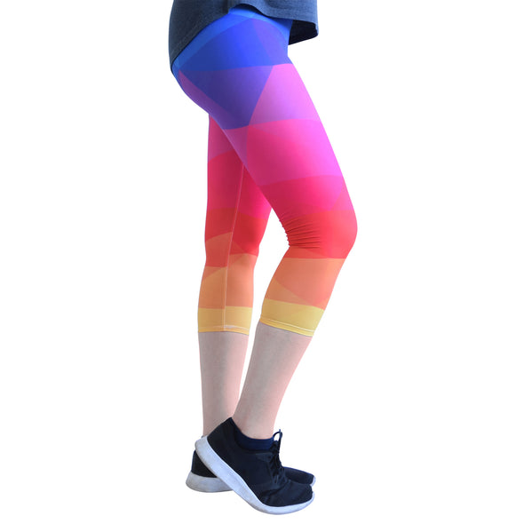 Capri Leggings - Einheitsgröße - Design Colorful Triangles