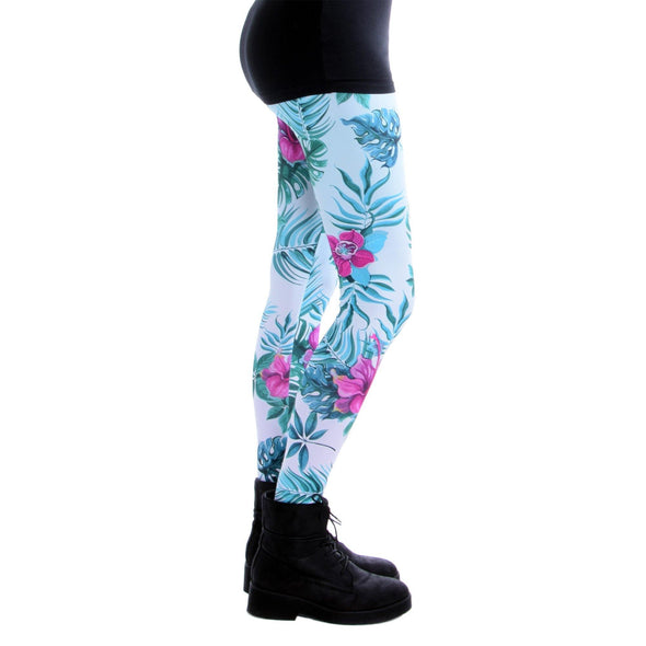 Flower-Leggings im Design Tropical Pink - Cosey