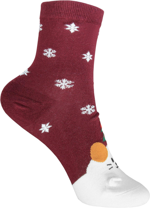 5er-Set Warme Damen Socken in Größe 33- 40 Design Wintertierchen - Cosey