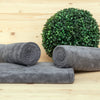 3er Pack Flauschiges Mikrofaser-Handtuch, L 60x120cm Grau - Cosey