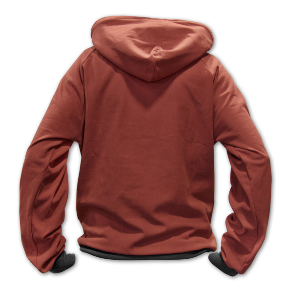 Unisex Hoodie Kapuzen-Pullover Sweater in Rot-Grau REG FIT