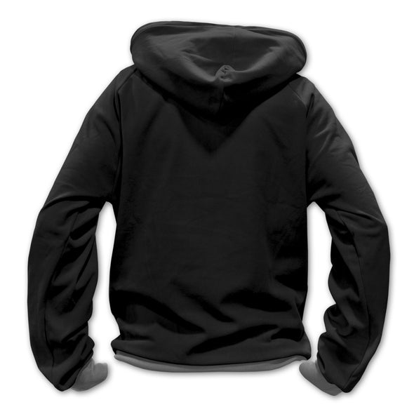 Unisex Hoodie Kapuzen-Pullover Sweater in Schwarz-Grau REG FIT
