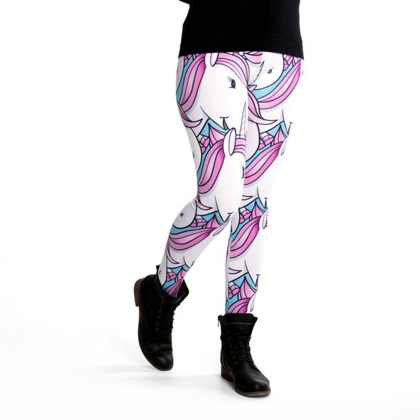 Unicorn-Leggings im Design Heads