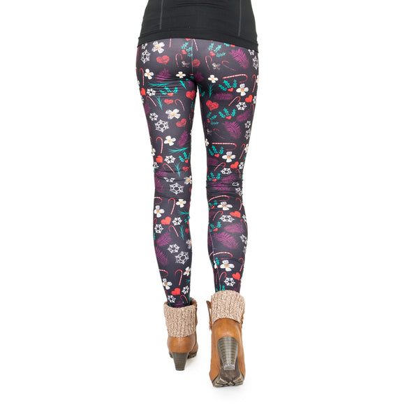 Gemütliche Christmas-Leggings mit Wintermotiv Deko