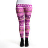 Dekor-Leggings im Design Aztec Lila - Cosey