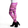 Dekor-Leggings im Design Aztec Lila - Cosey