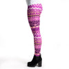 Dekor-Leggings im Design Aztec Lila - Cosey