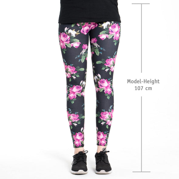 Flower-Leggings im Design Pink Rose - Cosey