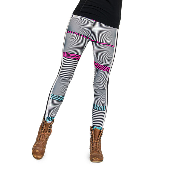 Workout Leggings - Einheitsgröße - Design Hypnotic Stripes