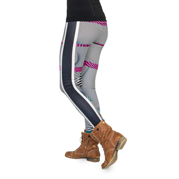 Workout Leggings - Einheitsgröße - Design Hypnotic Stripes