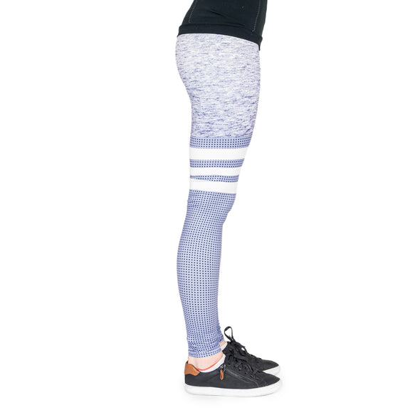 Workout Leggings - Einheitsgröße - Design Stripes & Dots Grau