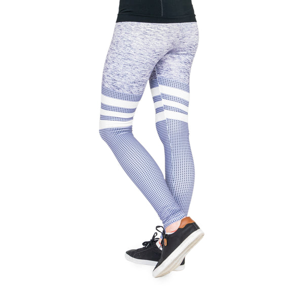 Workout Leggings - Einheitsgröße - Design Stripes & Dots Grau