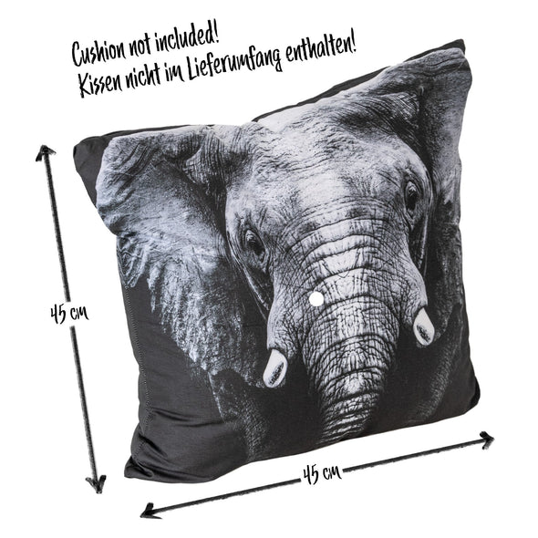 Kissenbezug mit Motiv für Dekokissen 45x45 Design Elefant - Cosey