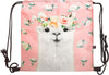 Turnbeutel mit Allover-Print - Floral Lama - Cosey