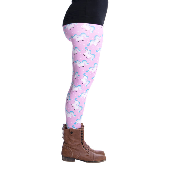 Unicorn-Leggings im Design Pink
