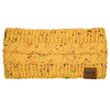 Gefüttertes weiches Strick Stirnband mit Innenfleece in gelb-bunt - Cosey