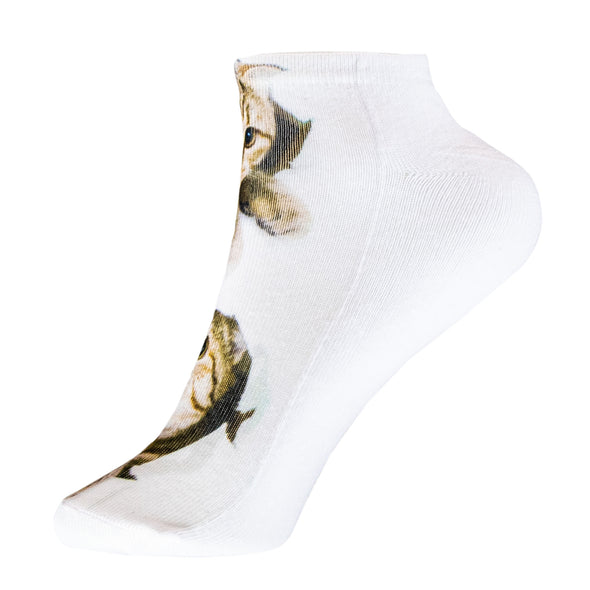 1 Paar Sneaker Socken Größe 33-40 Design Katzenjunges