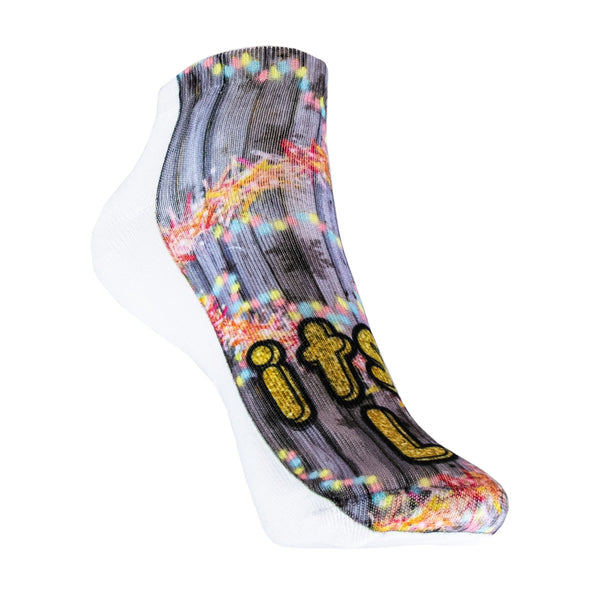 1 Paar Sneaker Socken Größe 33-40 Design Weihnachtsstrumpf - Cosey
