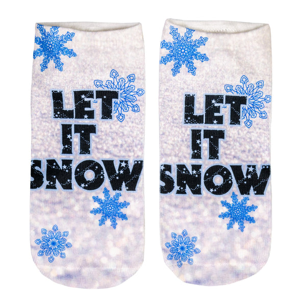 1 Paar Sneaker Socken Größe 33-40 Design Let it Snow - Cosey
