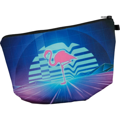 Make-up Tasche und Kulturbeutel Design Cyber Flamingo